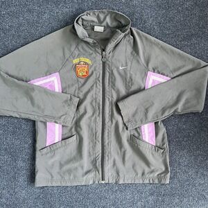 West Virginia Mountaineers Jacket Womens Medium Gray Football Gator Bowl Nike